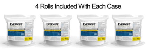 4 rolls of everwipe disinfectant wipes
