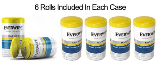 6 rolls of small disinfectant wipe containers